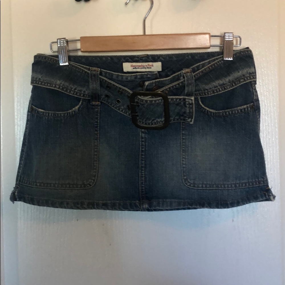 Denim mini skirt